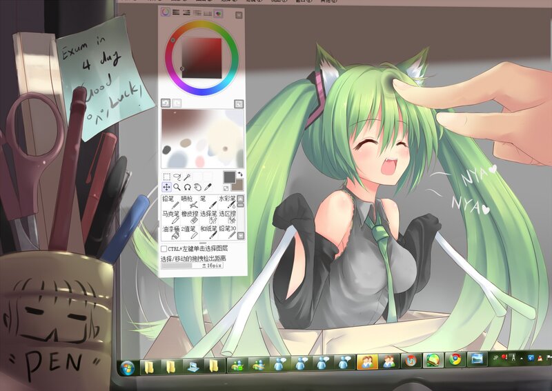 digital art of anime character