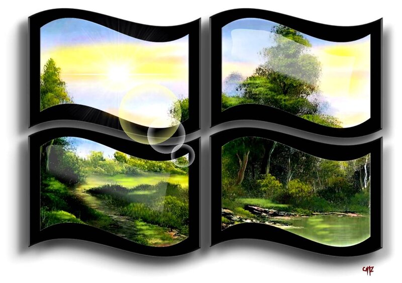 Digital Art of Four Scenes