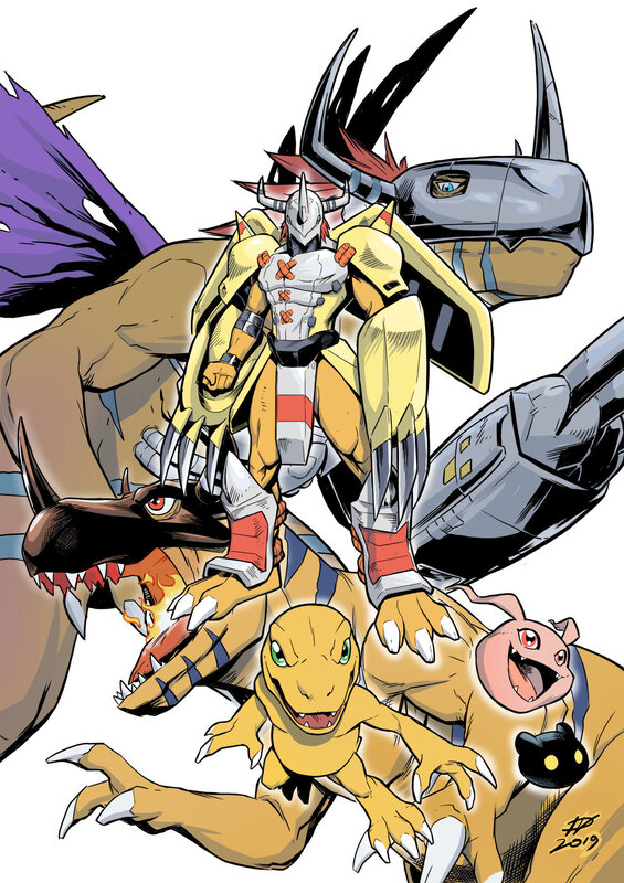 Digital Art of Multiple Creatures — Yellow