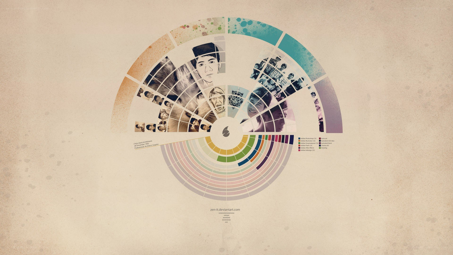 digital art portfolio wheel