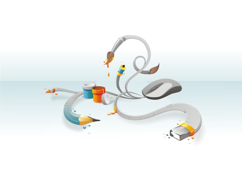 digital art tools concept