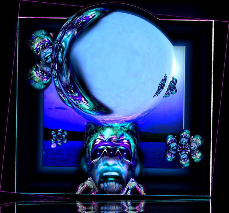 digital art with alien figures