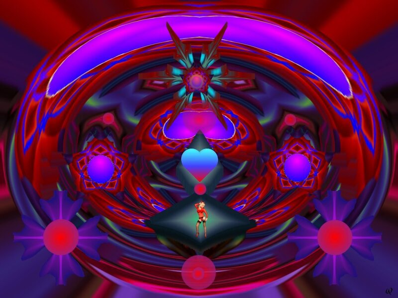 digital art with central figure