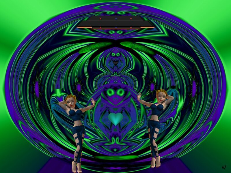 digital art with dancers