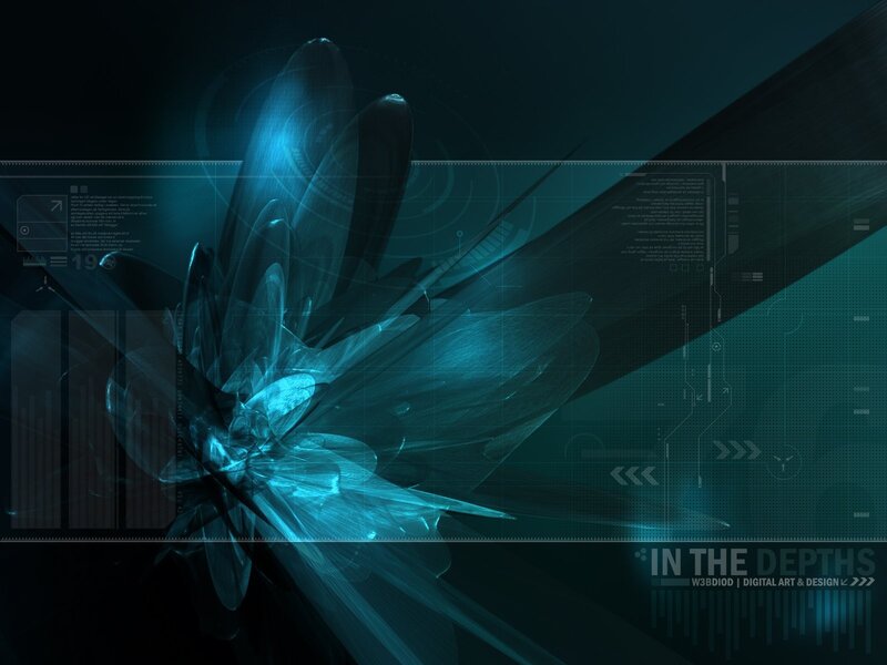 digital art with glowing flower