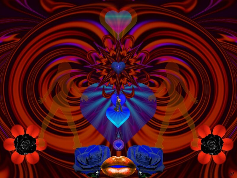 Digital Art with Hearts
