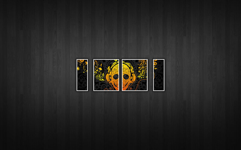 digital art with skull design
