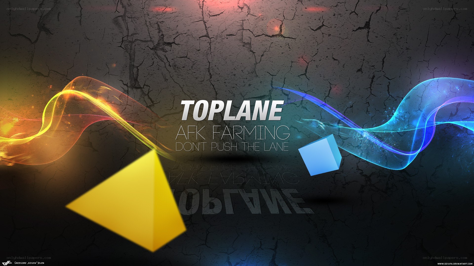 digital art with text and shapes
