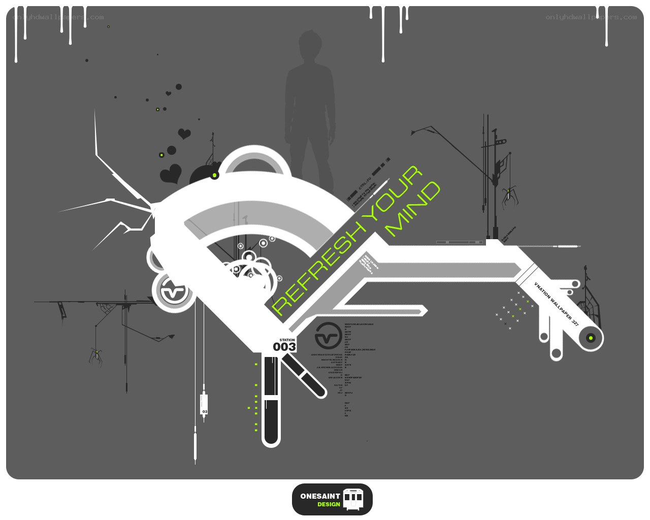 digital art with text and silhouette
