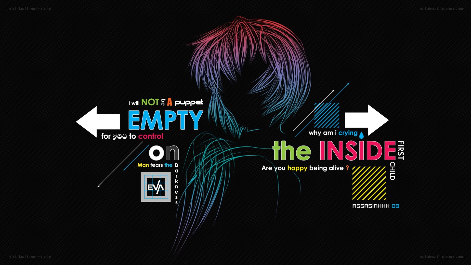 digital art with text and silhouette