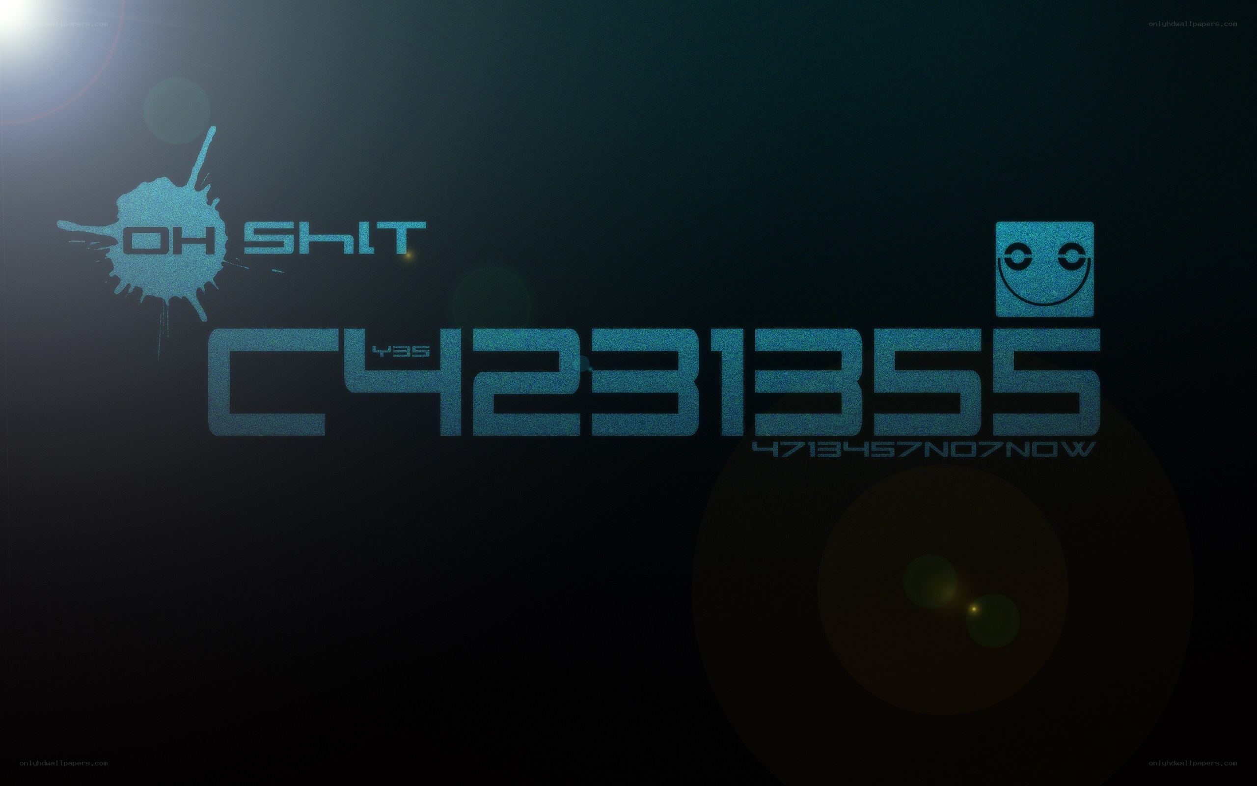 digital art with text and smiley