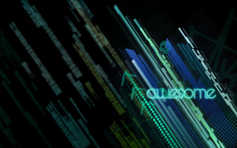 Digital Art with Text — Blue, Futuristic