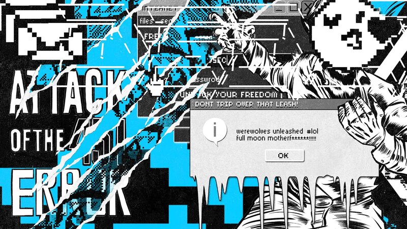 Digital Art with Text — Blue