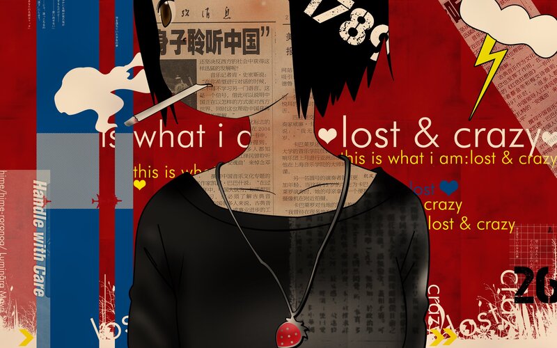 digital art with text collage