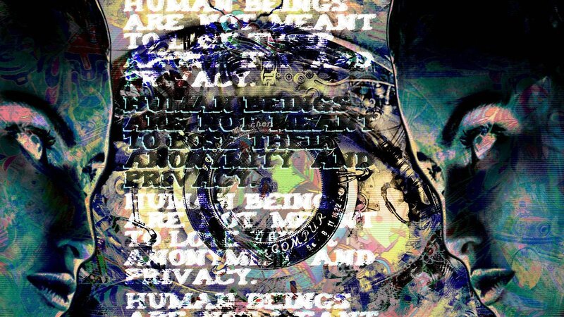 Digital art with text overlay