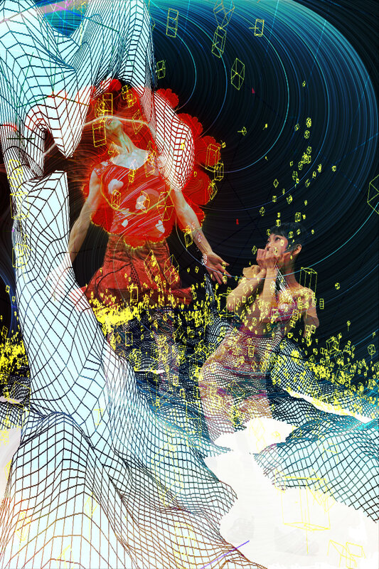 digital art with two women