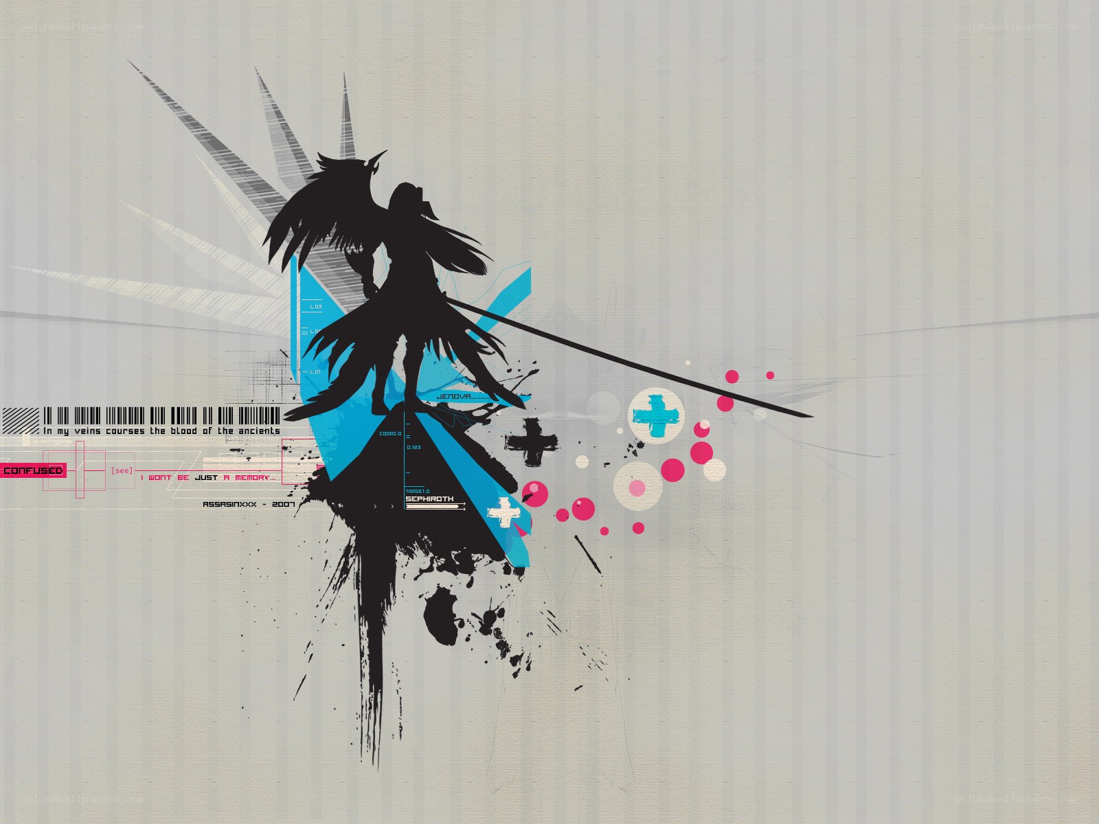 digital art with warrior silhouette