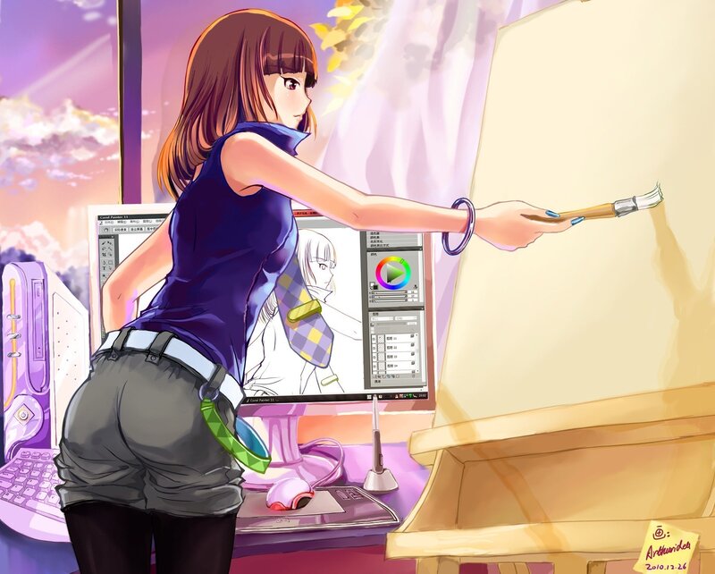 digital artist at work