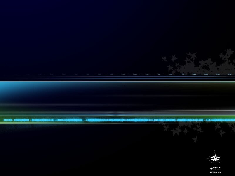 digital audio waveform with maple leaves