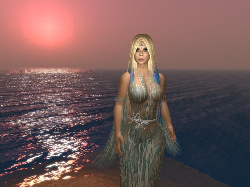 digital avatar at sunset