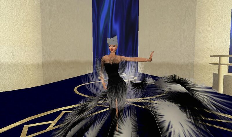 digital avatar in black dress