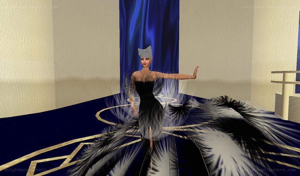 digital avatar in black dress