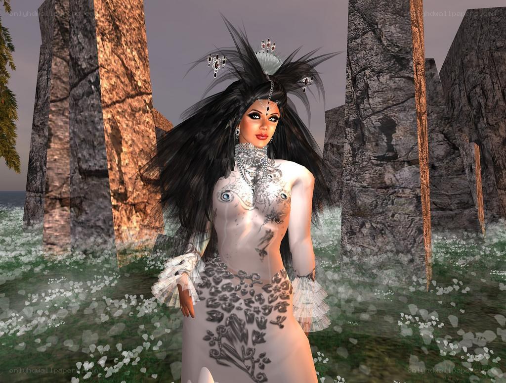 digital avatar in ornate dress