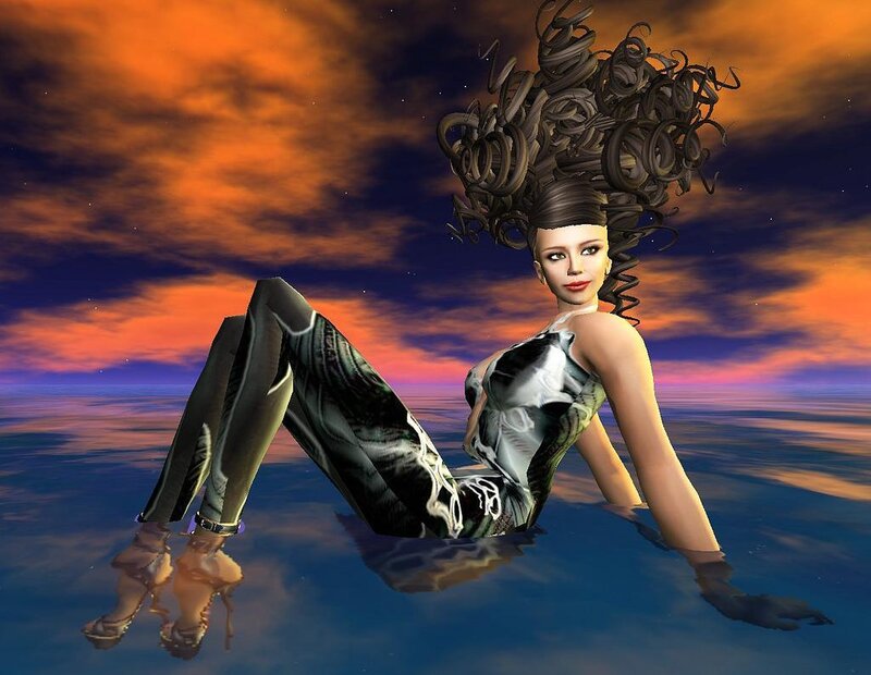 digital avatar in water