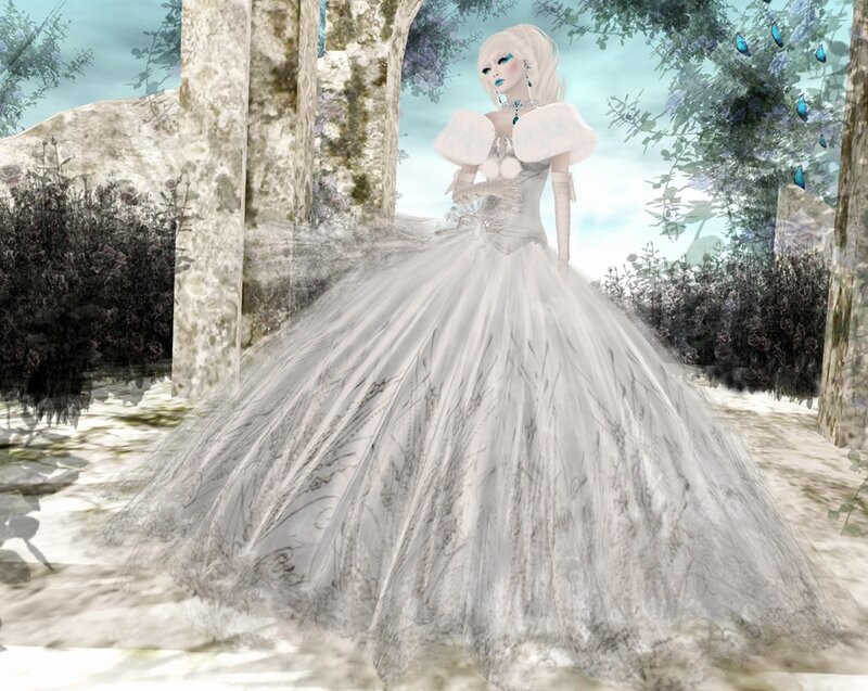 Digital Avatar in Wedding Dress — White