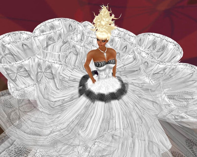 digital avatar in white gown