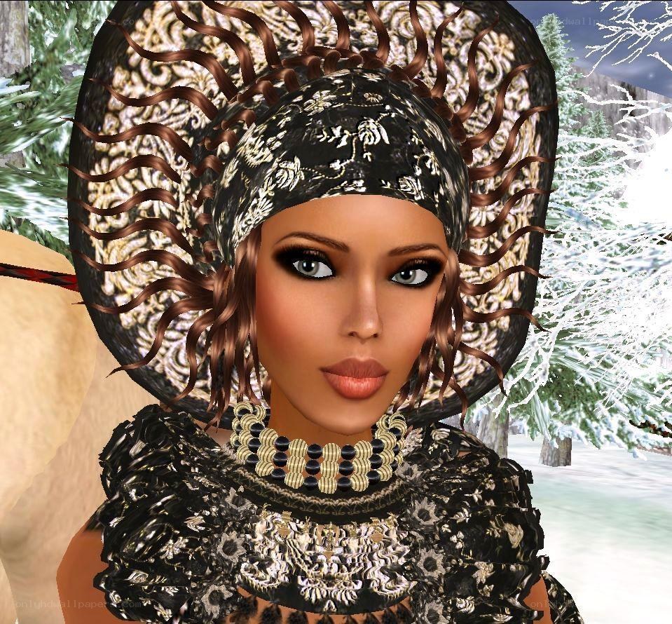 digital avatar in winter scene