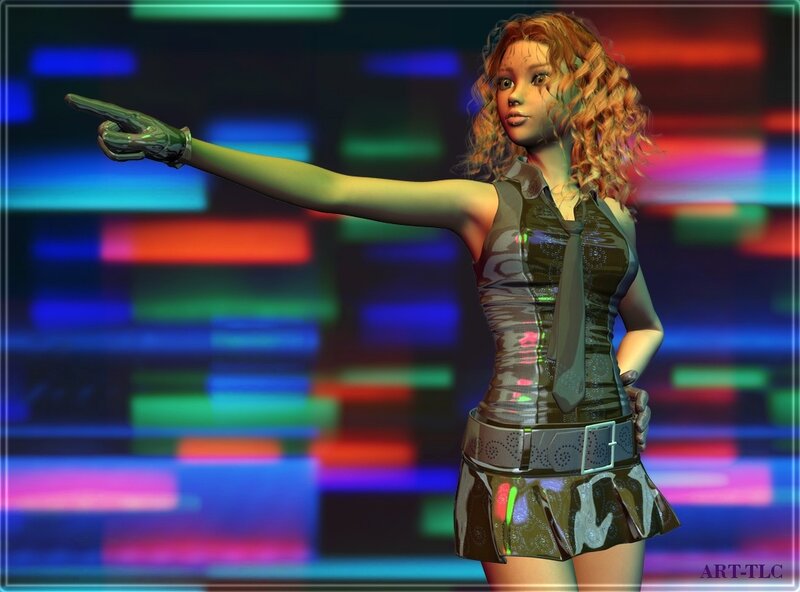 digital avatar pointing at screen