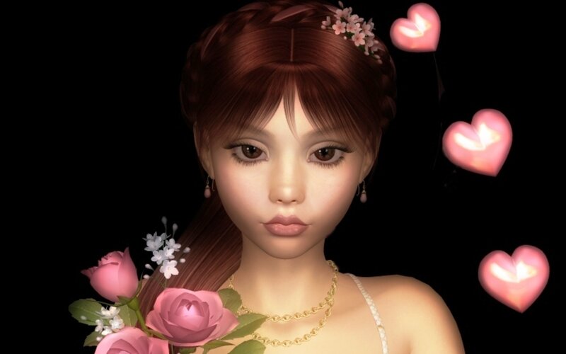Digital Avatar with Flowers
