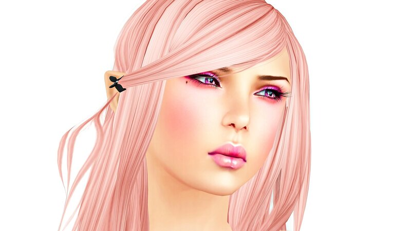 Digital Avatar with Pink Hair — Neutral