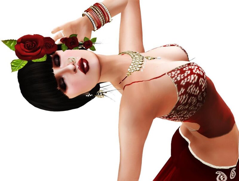 digital avatar with roses