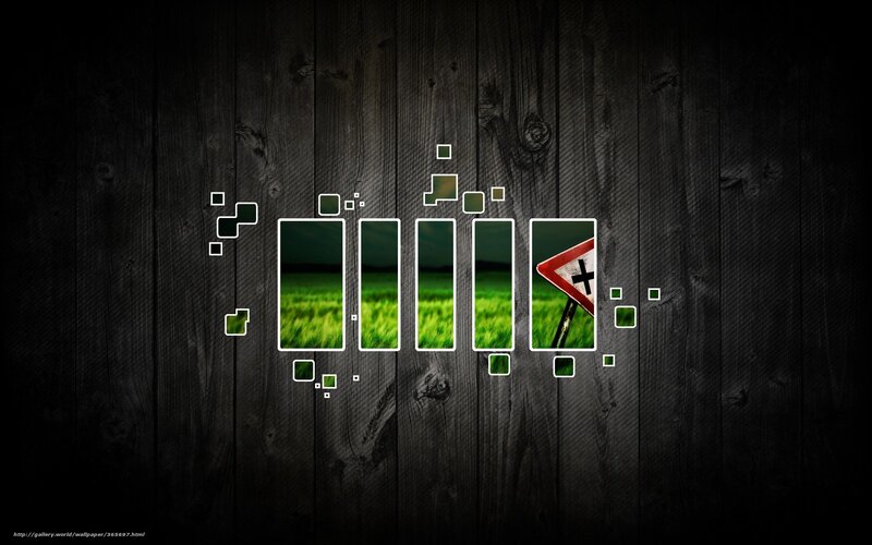 Digital battery with nature scene