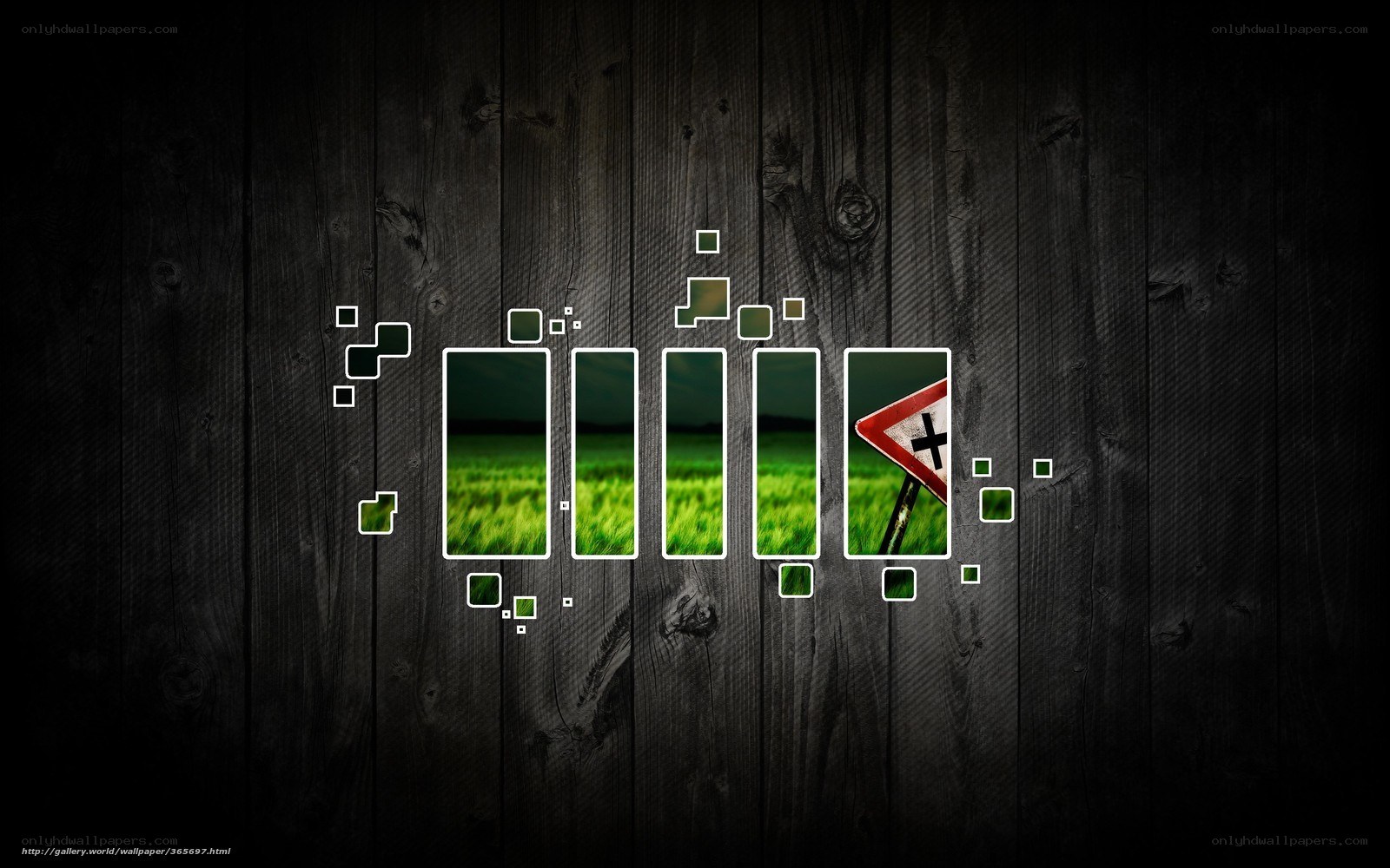 Digital battery with nature scene