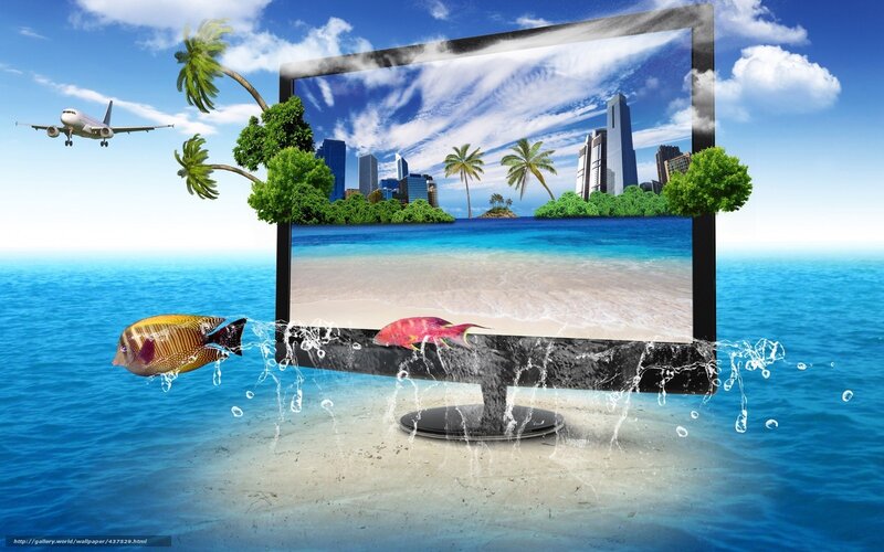 Digital beach paradise
