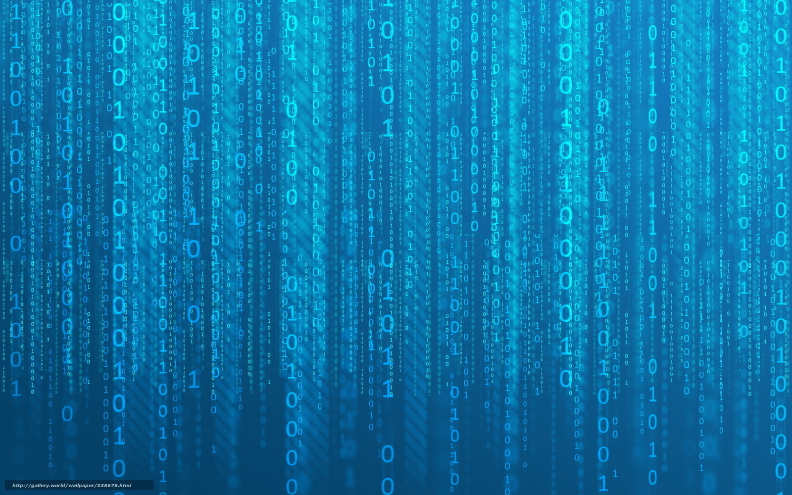 Digital binary code rain