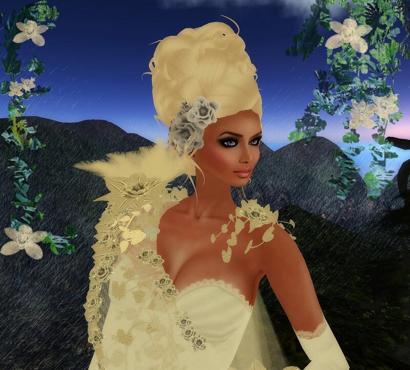 digital bride in rain