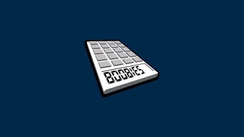 digital calculator with text