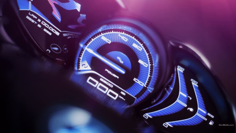 Digital Car Dashboard — Blue
