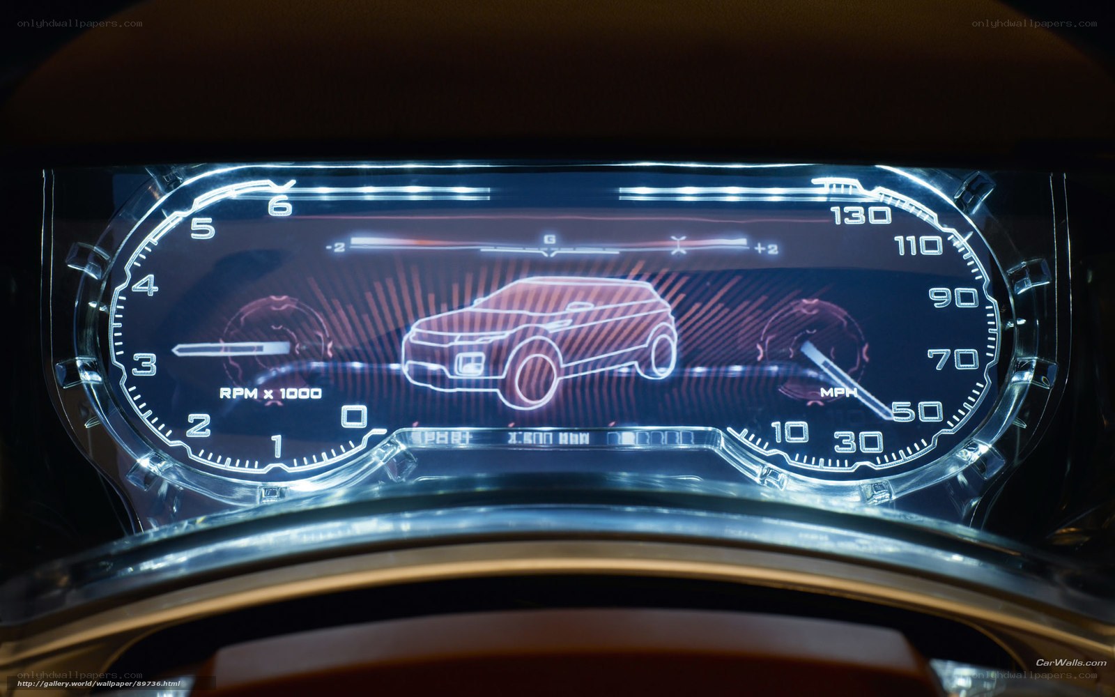digital car dashboard display