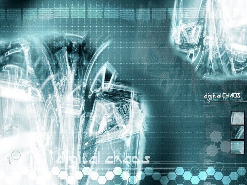 digital chaos abstract background