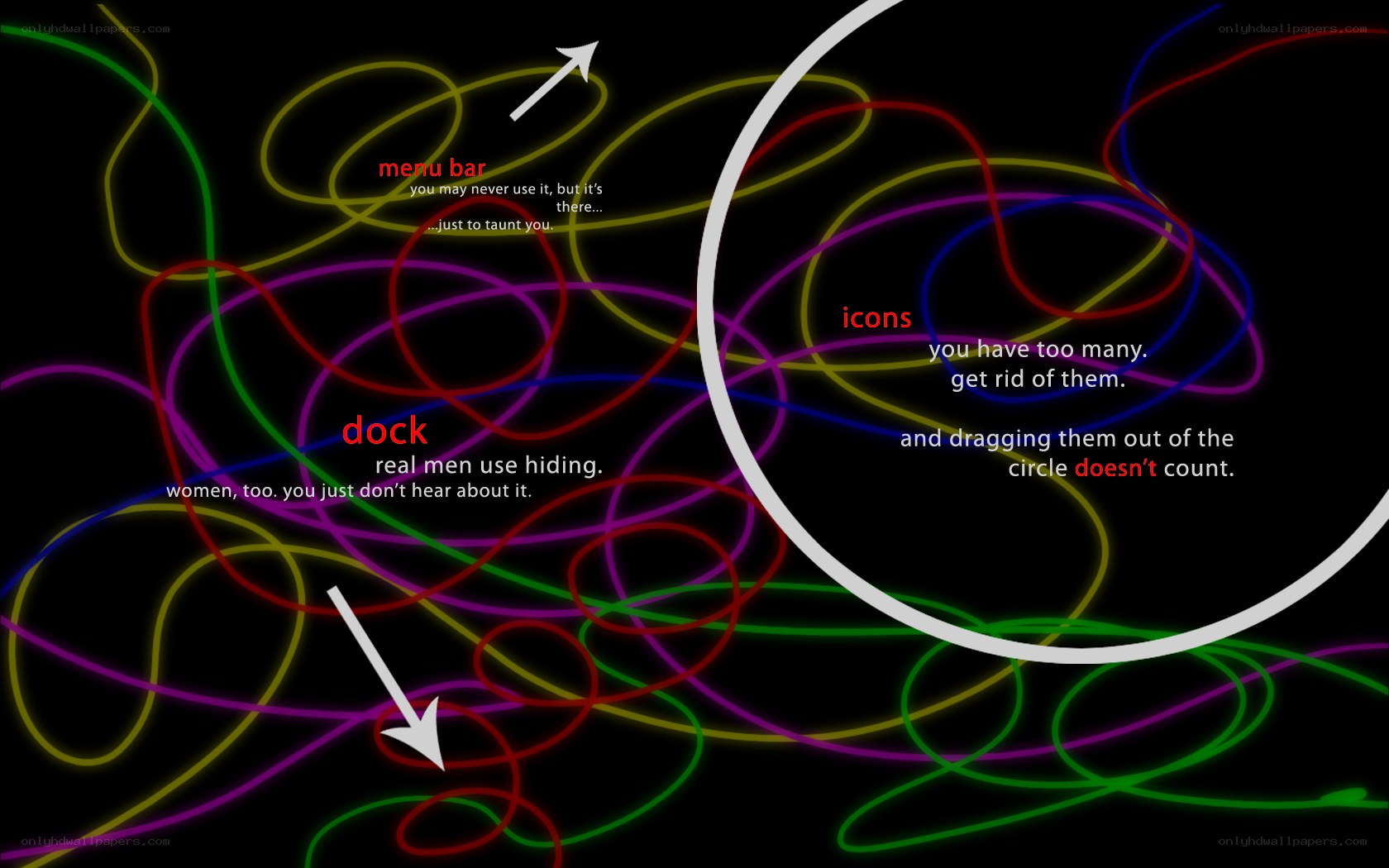 digital chaos with text annotations