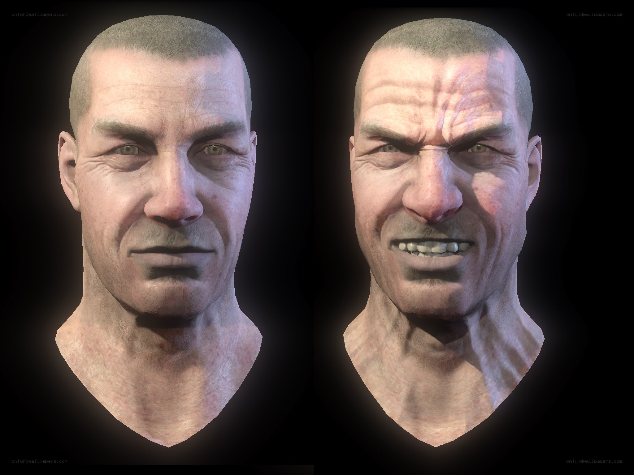 digital character head models