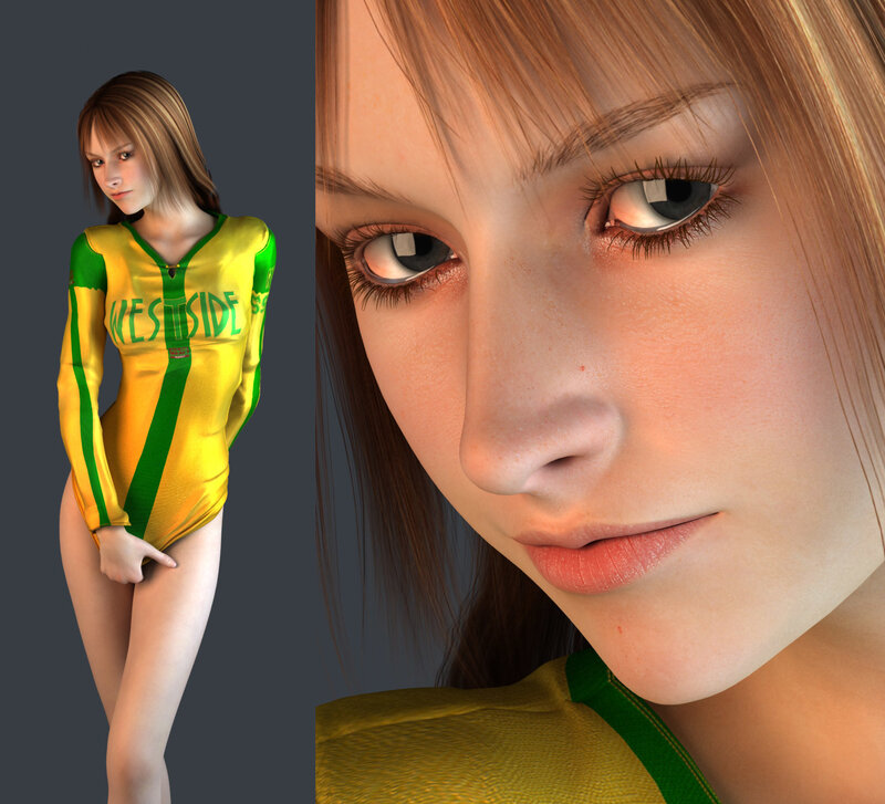 digital character in yellow and green suit