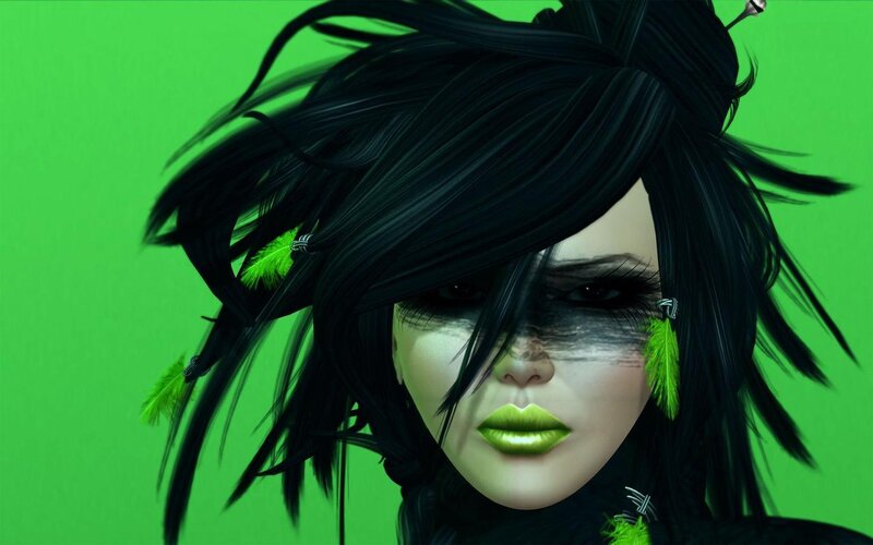 Digital Character Portrait — Green