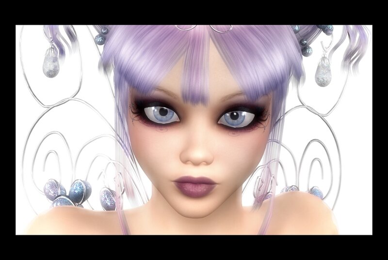 Digital Character with Purple Hair
