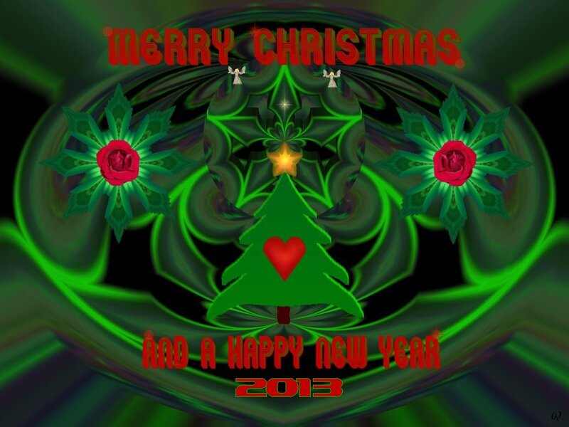 Digital Christmas Card — Green